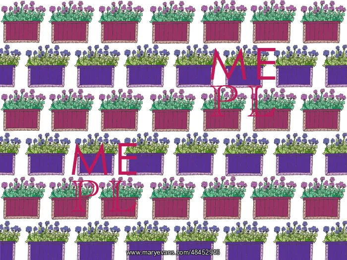  : Garden plant pots repeating pattern
