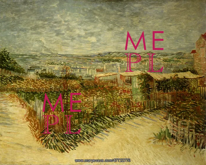 : Gardens of Montmarte, by Van Gogh : Gardens of Montmarte, by Van Gogh