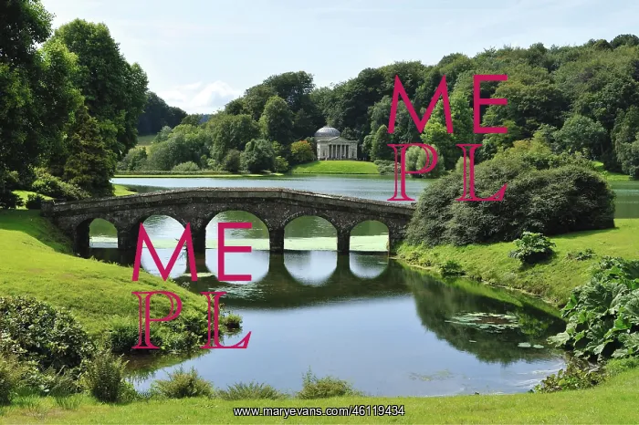 : The gardens of Stourhead. With Palladian bridge : The gardens of Stourhead. With Palladian bridge