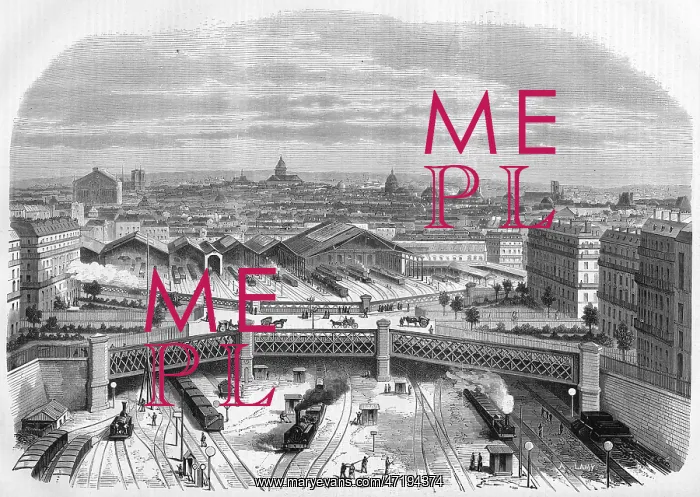 : GARE ST LAZARE, PARIS, 1868 : GARE ST LAZARE, PARIS, 1868