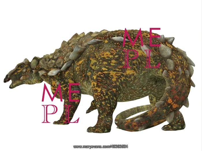 : Gargoyleosaurus dinosaur on white background : Gargoyleosaurus dinosaur on white background