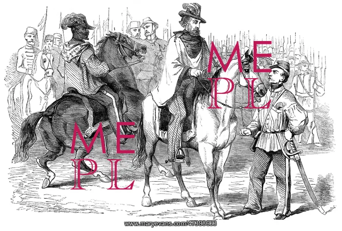 : Garibaldi and servant : Garibaldi and servant