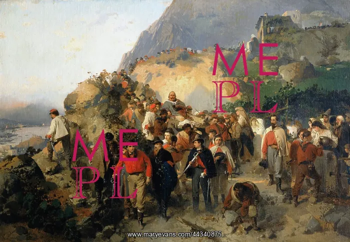 : Garibaldi wounded in Aspromonte, painting : Garibaldi wounded in Aspromonte, painting