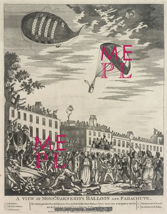 : Garnerin's balloon and parachute : Garnerin's balloon and parachute