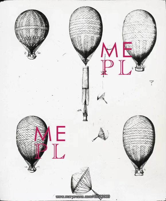 : Garnerin's Balloons and descent of the parachute - 1802 : Garnerin's Balloons and descent of the parachute - 1802