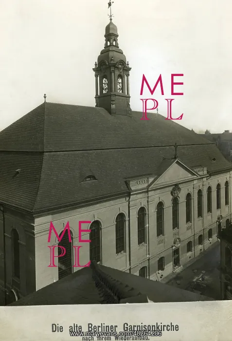 : The Garnisonkirche in Berlin, around 1909 : The Garnisonkirche in Berlin, around 1909