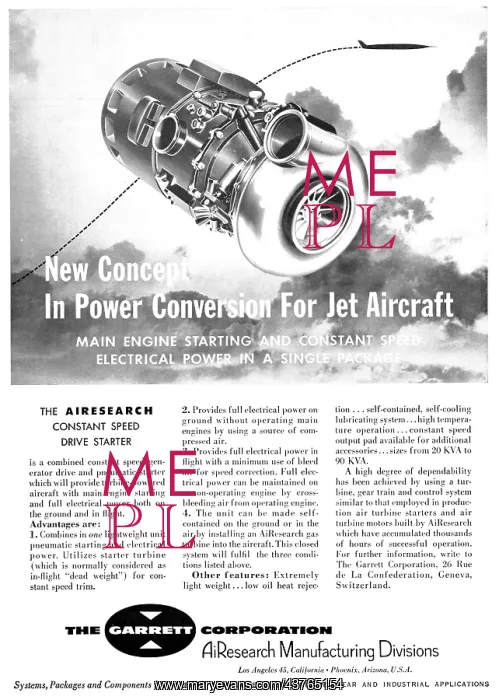 : Garrett AiResearch Constant Speed Drive Starter : Garrett AiResearch Constant Speed Drive Starter
