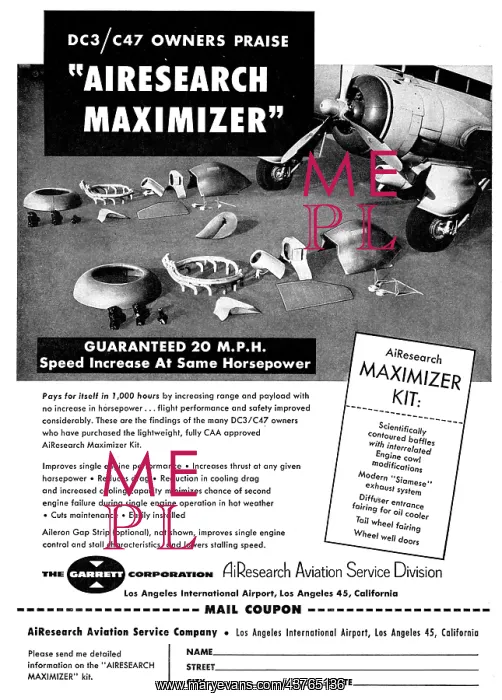: Garrett AiResearch DC3 / C47 Maximizer Kits : Garrett AiResearch DC3 / C47 Maximizer Kits