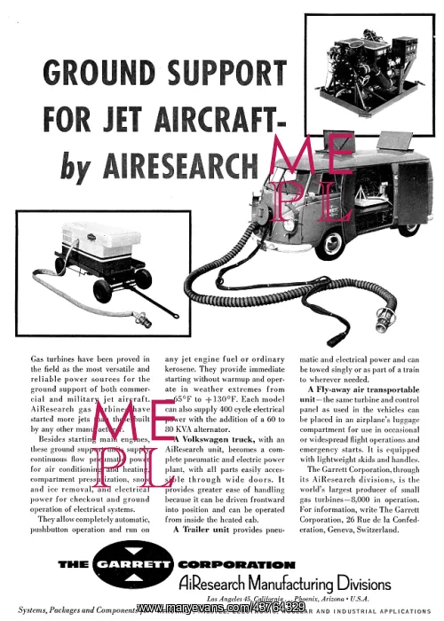 : Garrett AiResearch Ground Support Units For Jet Aircraft : Garrett AiResearch Ground Support Units For Jet Aircraft