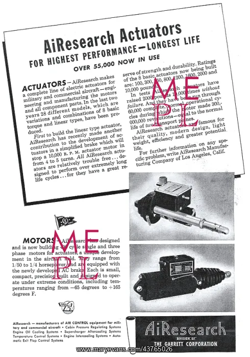 : Garrett AirResearch Actuators : Garrett AirResearch Actuators