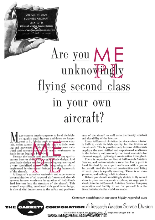 : Garrett AirResearch Custom Aircraft Interiors : Garrett AirResearch Custom Aircraft Interiors