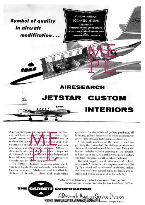 : Garrett AirResearch Jetstar Custom Interiors : Garrett AirResearch Jetstar Custom Interiors