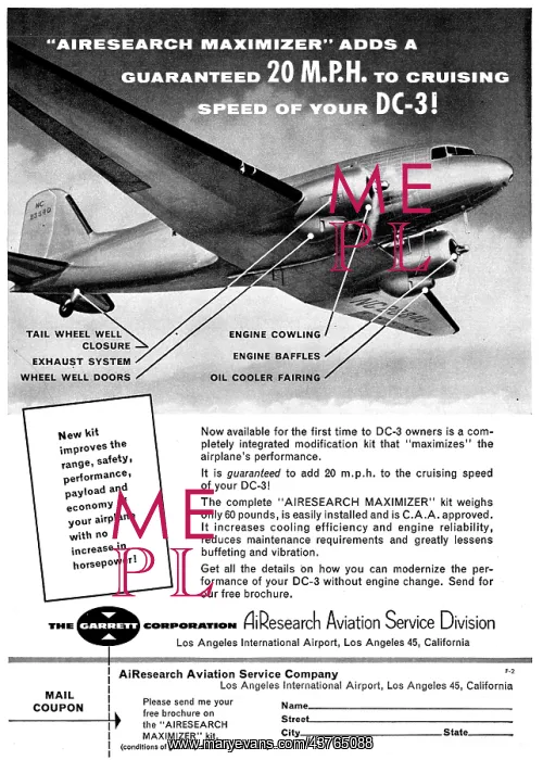 : Garrett AirResearch Service Division DC-3 Conversions : Garrett AirResearch Service Division DC-3 Conversions