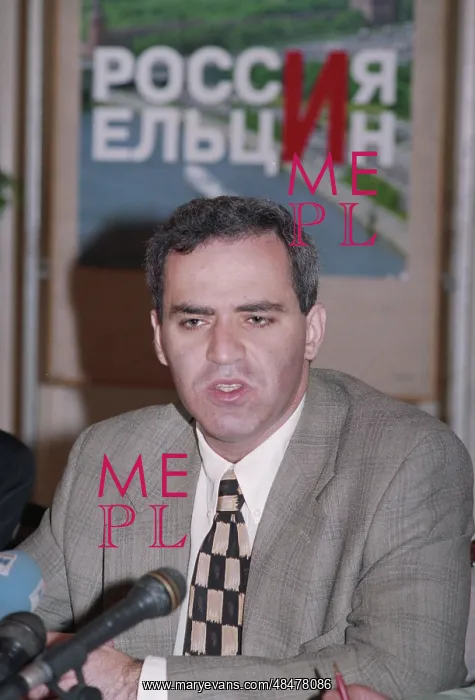 : Garry Kasparov giving a speech during press conference : Garry Kasparov giving a speech during press conference