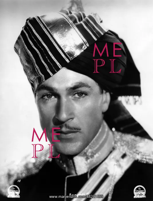 : Gary Cooper in the movie Bengali, 1935 : Gary Cooper in the movie Bengali, 1935