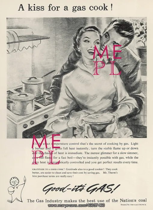 : Gas advertisement 1954 : Gas advertisement 1954