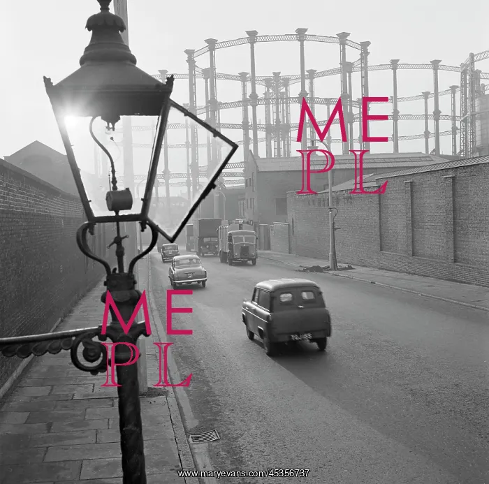 : Gas light. Kings Cross, London. A street view with an open gas street light : Gas light. Kings Cross, London. A street view with an open gas street light