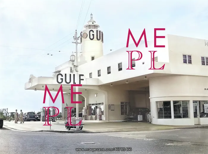 : Gas station - Miami Beach - Florida : Gas station - Miami Beach - Florida