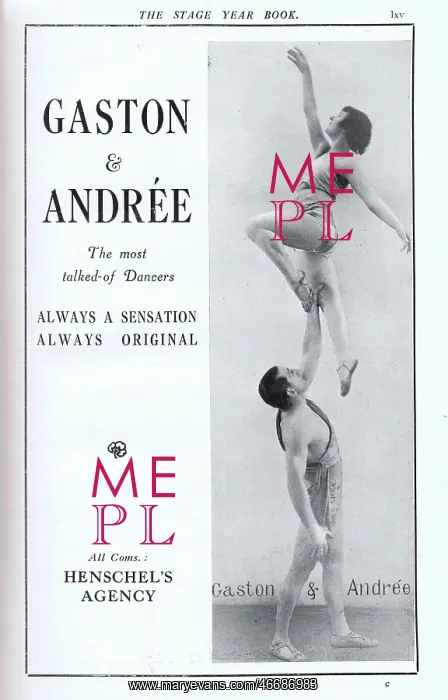 : Gaston and Andree, London (1926) : Gaston and Andree, London (1926)