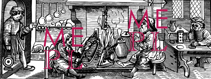 : gastronomy, early 16th century kitchen, after : gastronomy, early 16th century kitchen, after