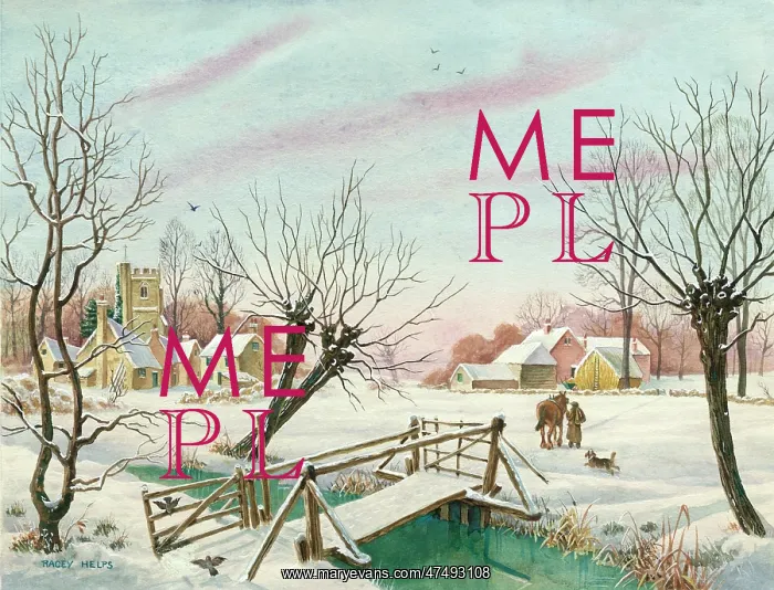 : The Gated Bridge - snow scene with bridge : The Gated Bridge - snow scene with bridge