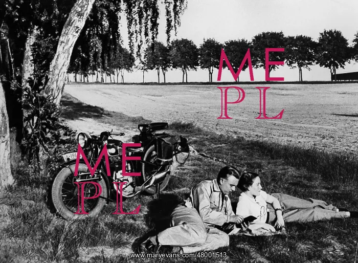: Gateway with motorcycle, 1935 : Gateway with motorcycle, 1935