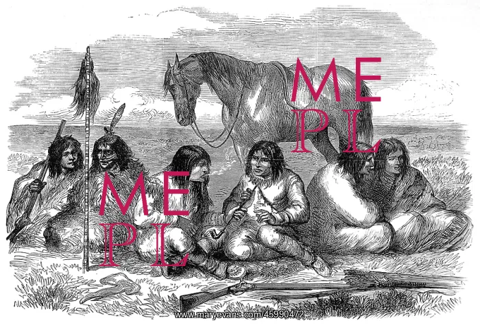 : A gathering of Cree Indians 1870 : A gathering of Cree Indians 1870