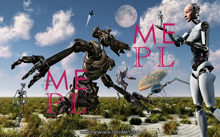 : A gathering of different types of robots : A gathering of different types of robots