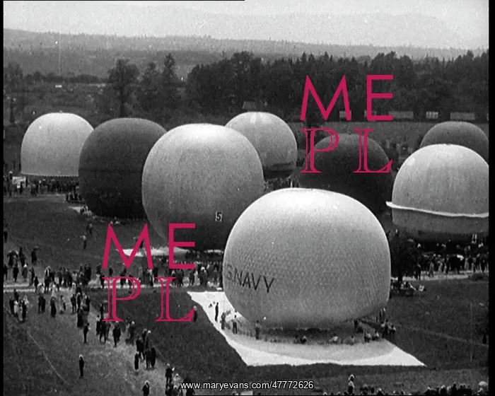 : Gathering Of Hot Air Balloons in a Field, One : Gathering Of Hot Air Balloons in a Field, One