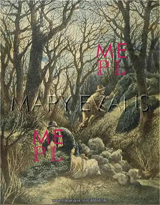 : Gathering moss as Christmas crib decoration, 1929 : Gathering moss as Christmas crib decoration, 1929