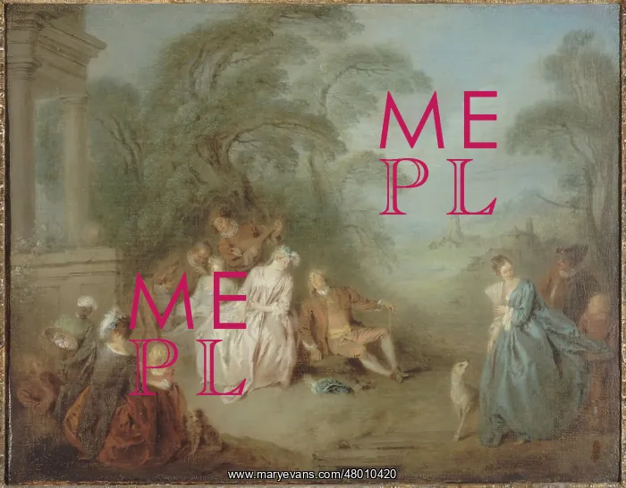 : Gathering in a public garden : Gathering in a public garden