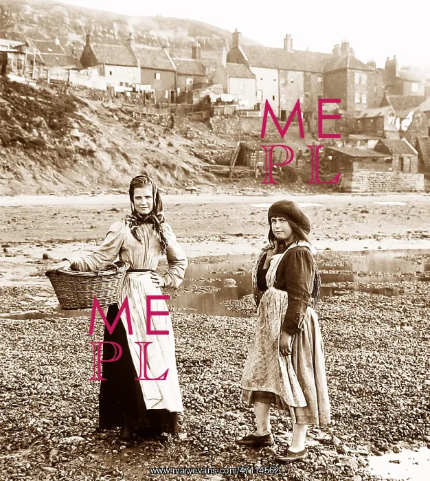  : Gathering shellfish, Whitby, Victorian period