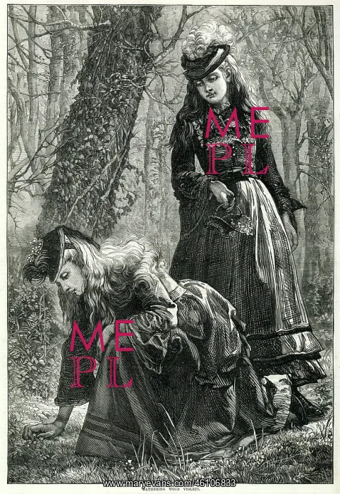 : Gathering wood violets 1872 : Gathering wood violets 1872