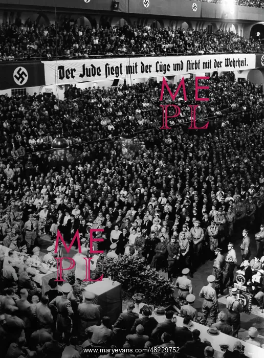 : Gauleiter Julius Streicher during a speech, 1935 : Gauleiter Julius Streicher during a speech, 1935