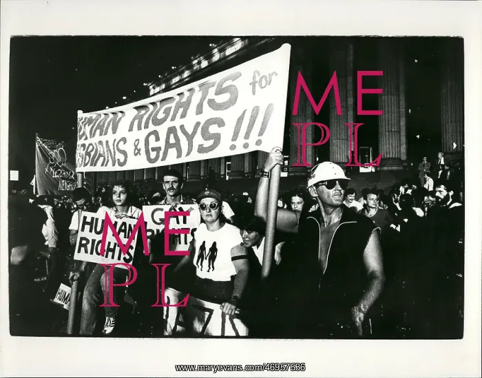 : Gay rights demonstration during convention : Gay rights demonstration during convention
