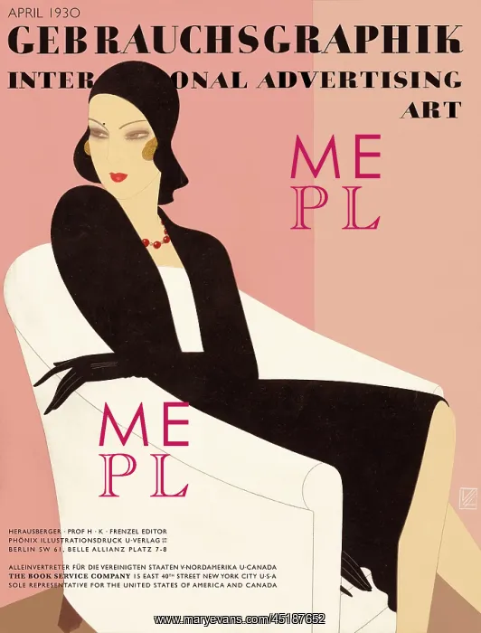 : Gebrauchsgraphik front cover April 1930 : Gebrauchsgraphik front cover April 1930