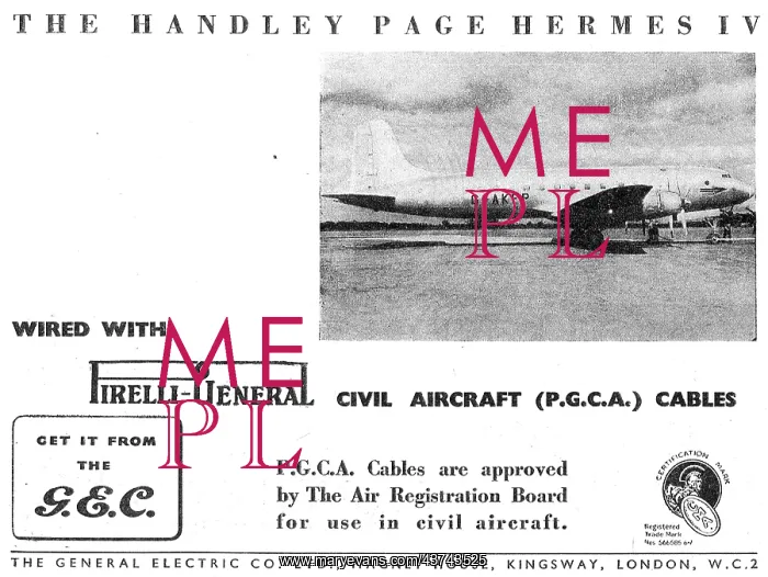 : G.E.C. Pirelli (P.G.C.A.) Cables For Aircraft : G.E.C. Pirelli (P.G.C.A.) Cables For Aircraft