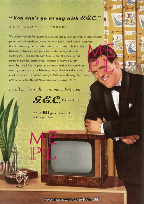 : G.E.C Television advert with Eamonn Andrews : G.E.C Television advert with Eamonn Andrews