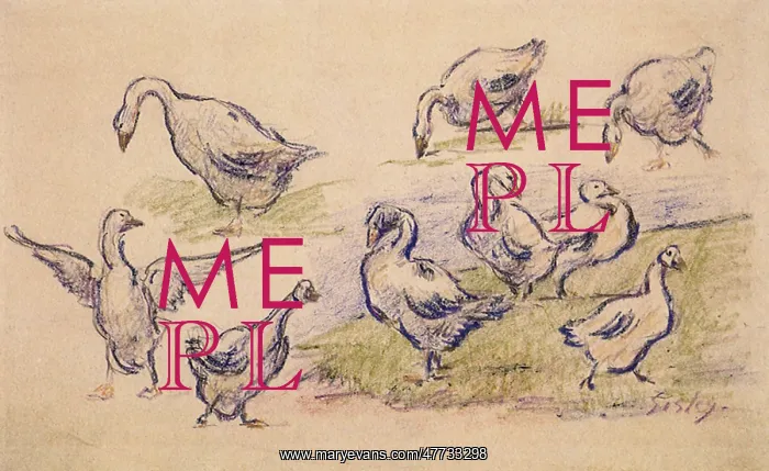  : Geese, by Alfred Sisley