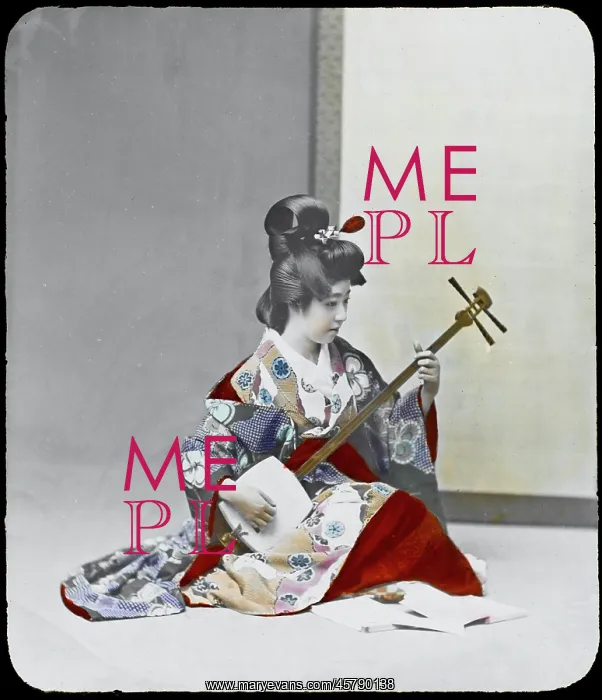  : Geisha Playing Shamisen