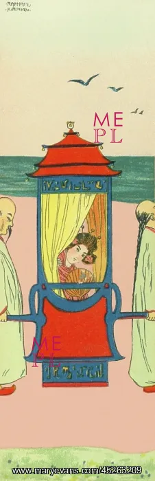 : Geisha in her sedan chair : Geisha in her sedan chair