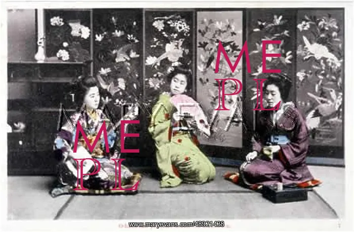 : THREE GEISHA WOMEN C1902 : THREE GEISHA WOMEN C1902