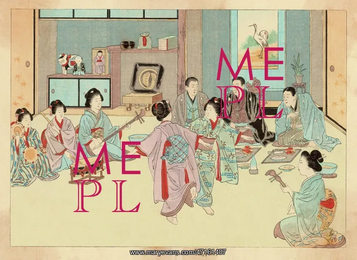 : Geishas dancing the Kappore : Geishas dancing the Kappore