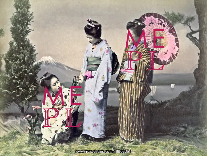  : Three geishas, Japan, circa 1890