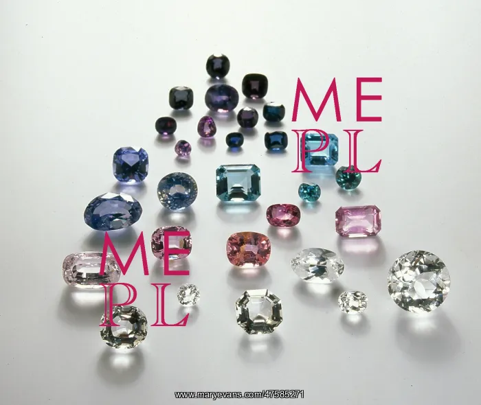 : Gemstones. A selection of faceted gemstones from the collections of the : Gemstones. A selection of faceted gemstones from the collections of the