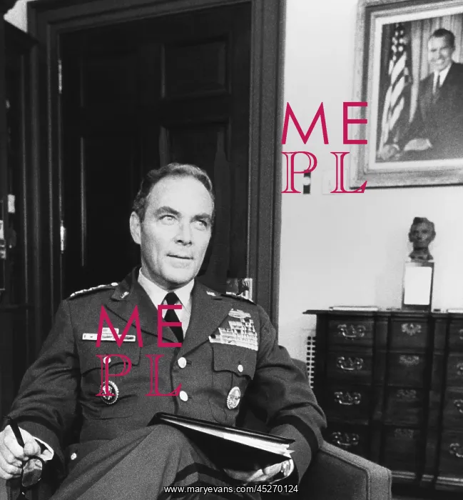 : Gen. Alexander Haig, in the White House office : Gen. Alexander Haig, in the White House office
