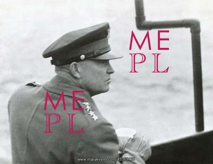 : Gen. Dwight Eisenhower sailing to the Normandy landing : Gen. Dwight Eisenhower sailing to the Normandy landing