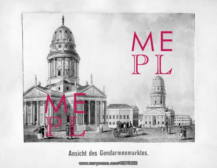 : Gendarmenmarkt in Berlin, around 1790 : Gendarmenmarkt in Berlin, around 1790