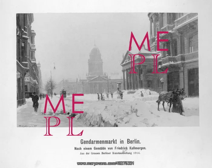 : Gendarmenmarkt in Berlin, 1914 : Gendarmenmarkt in Berlin, 1914