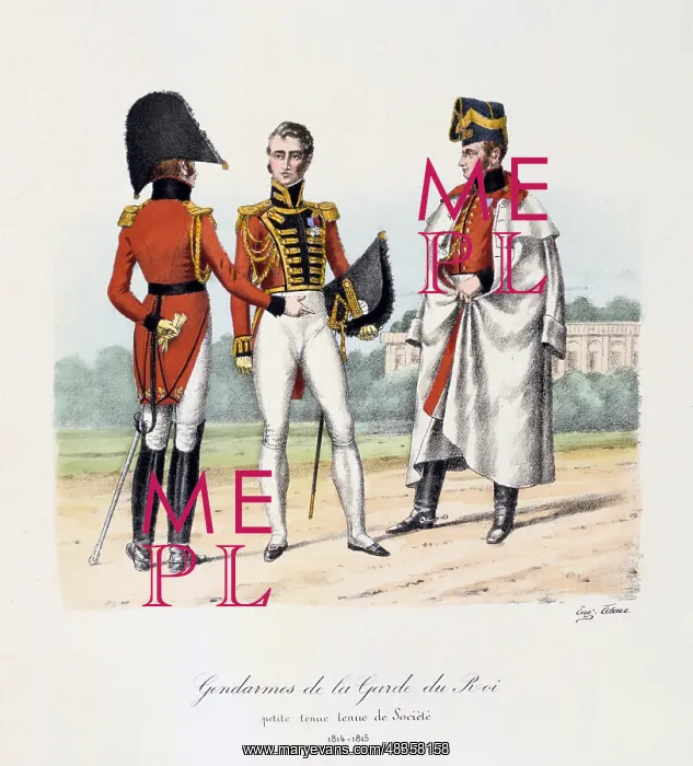 : Gendarmes of the Royal Guard, 1814-1815. From : Gendarmes of the Royal Guard, 1814-1815. From